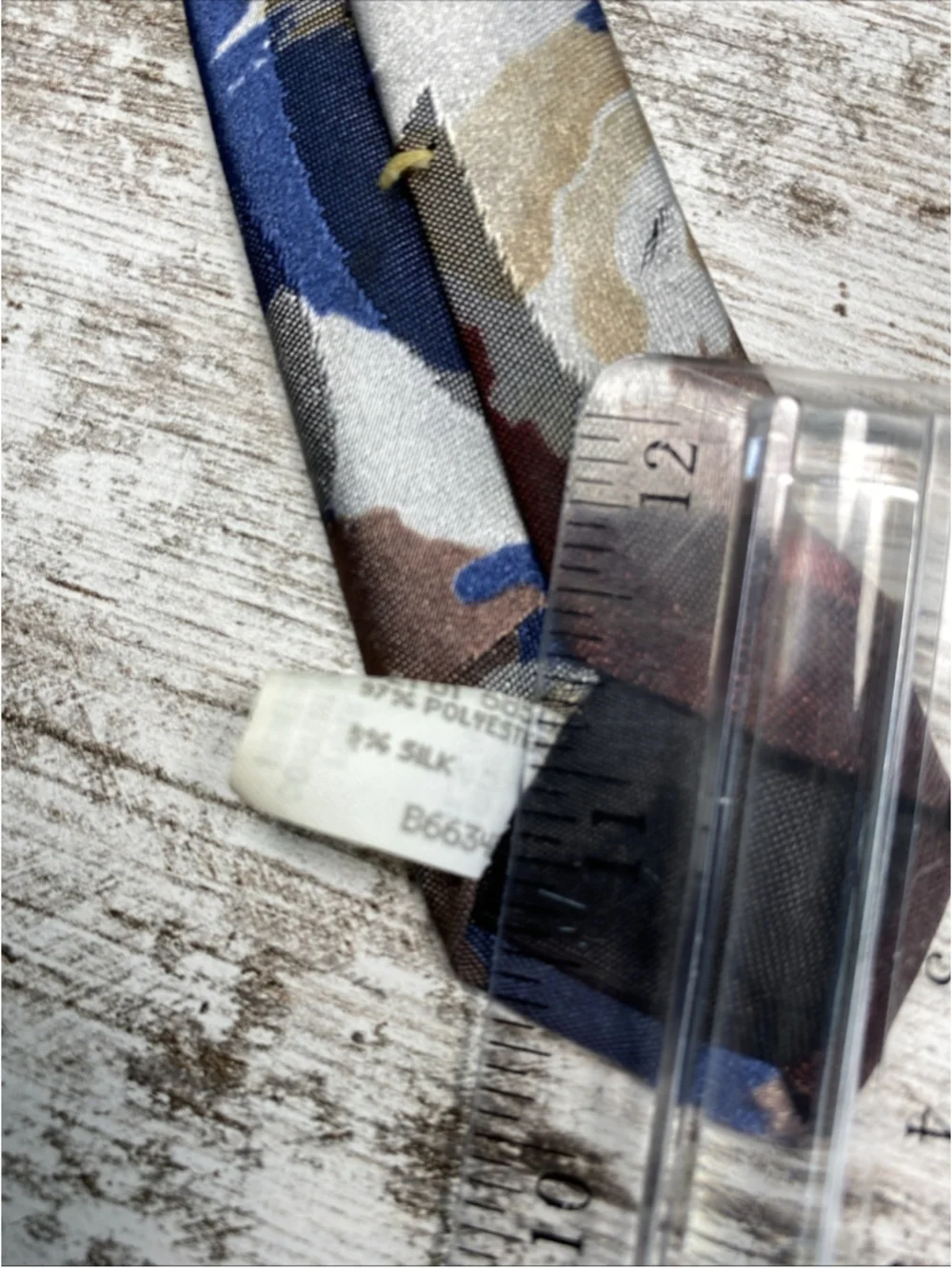 Oscar De La Renta Studio Tie Abstract Floral Burgundy Blue USA 57x4 Mens Necktie